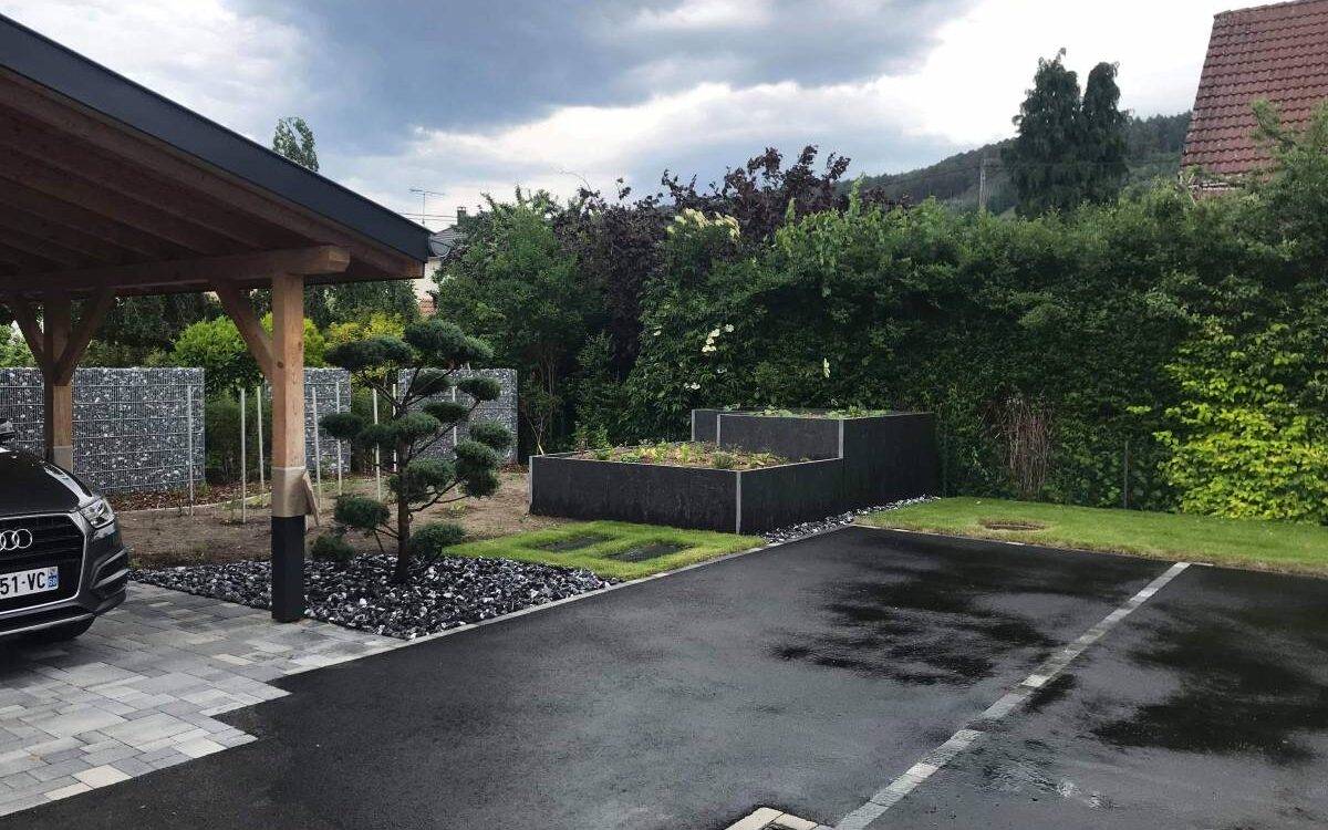 Aménagement extérieur paysager à Buhl proche de Soultz Pfastatt